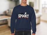 Halloween Spooky Season Sweatshirt, Bat and Ghost Sweatshirt, Horror Sweatshirt, Halloween Party Sweatshirt, October Sweatshirt thumbnail 5