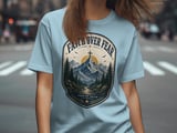 Faith Over Fear Mountain Cross T-Shirt, Christian Religious Tee, Walk By Faith Hiking Nature Shirt, Inspirational Gift thumbnail 9