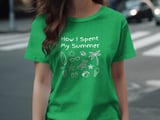 How I Spent My Summer Vacation T-Shirt | Beach Trip Doodle Graphic Tee | Teacher End of School Year Gift | Holiday Vibes Shirt thumbnail 7