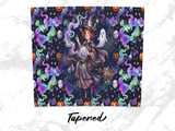Whimsical Witch 20oz Skinny Tumbler Wrap PNG | Halloween Tumbler Design Seamless Digital Download for Spooky Cute Craft Projects thumbnail 5