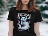 Purranormal Cat Ghost T-Shirt, Cute Cat Lover Gift, Halloween Cat Tee, Paranormal Themed Shirt, Spooky Cat Graphic Tee thumbnail 1