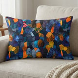 Vibrant Mosaic African Print Throw Pillow thumbnail 10