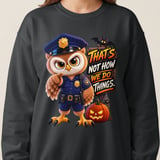 Officer Hoot the Owl Halloween Sweatshirt thumbnail 16