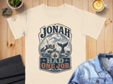 Jonah Had One Job T-Shirt, Funny Christian Humor Tee, Vintage Bible Story Apparel, Religious Faith Nautical Graphic Shirt Gift thumbnail 2