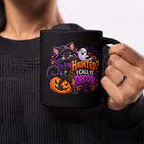 Haunted I Call It Decor Cat Mug thumbnail 1