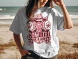 Faux Patchwork Cowgirl For A Cure Tee thumbnail 3