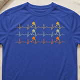 Pickleball Sport-Tek Performance Tee, Pickleball Paddle Heartbeat Pulse Lifeline Graphic, Court Apparel thumbnail 7