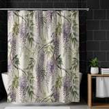 Serene Wisteria Garden Shower Curtain thumbnail 10