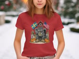 Swedish American Halloween Sweatshirt and T-shirts, Wolf, American Flags, Swedish Flags, Eating Meatballs, House, Pumpkins, Holiday Gift thumbnail 3