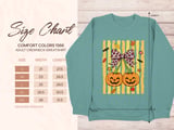 Cute Halloween Pumpkin Sweatshirt, Leopard Bow Spooky Season Hoodie, Fall Faux Glitter Pumpkins T-Shirt for Women thumbnail 16