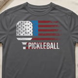 Pickleball Sport-Tek Performance Tee, Pickleball USA Flag Distressed Graphic, Performance Court Apparel thumbnail 8