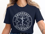 Emergency Department Logo T-Shirt: Star of Life, Medical EMT, RN Healthcare thumbnail 5