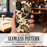 Digital Leopard Pattern, Floral Digital Paper, Animal Print, Digital Bundle, Seamless Pattern, Commercial Use, Printable Pattern, PNG JPG thumbnail 6