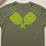 Pickleball Sport-Tek Performance Tee, Crossed Pickleball Paddle Mosaic Graphic, Athletic Court Apparel thumbnail 4