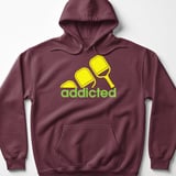 Pickleball Gildan Fleece Hoodie, addicted, Court Pullover thumbnail 3