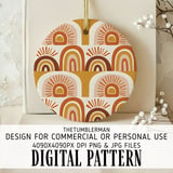 Digital Rainbow Pattern, Boho Rainbow, Digital Bundle, Seamless Rainbow Pattern, Bohemian Rainbow, Sun Rainbow Digital Paper, Earthy Tones thumbnail 3