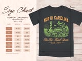 North Carolina Tar Heel State Est. 1789 T-Shirt thumbnail 7