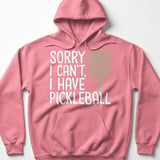 Pickleball Gildan Fleece Hoodie, Sorry I Can't, I Have Pickleball, Leopard Print Paddle Court Pullover thumbnail 11