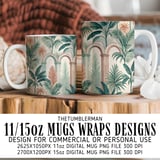 Digital Pattern, Tropical Leaves, Arches Digital Bundle, Watercolor Illustration, Digital Download, Floral Design, Palm Trees Digital thumbnail 4