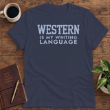 Western Is My Writing Language Softstyle Tee thumbnail 6