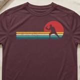 Pickleball Sport-Tek Performance Tee, Retro Sunset Player Silhouette Graphic, Vintage Athletic Court Apparel thumbnail 2