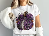 Goth Halloween Pumpkin PNG, Dog Lover Fall Sublimation Design, Spooky Dog Mom Digital Art, Purple Black Autumn Pumpkin thumbnail 2