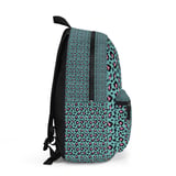 Vibrant Teal Pink Leopard Print Backpack, Aesthetic Animal Pattern School Bag, Custom Spiral Notebook Set thumbnail 5