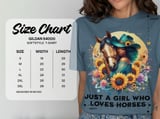 Just A Girl Who Loves Horses T-Shirt, Floral Horse Lover Shirt, Cowgirl TShirt, Western Tee, Horseback Riding Gift, Equestrian Style thumbnail 8