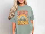 Faith Filled Mama Retro Christian Design | Groovy Rainbow Cross Digital Graphic | Vintage Style Spiritual Other thumbnail 7