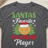 Pickleball Sport-Tek Performance Tee, Santas Favorite Pickleball Player, Festive Holiday Court Apparel thumbnail 8