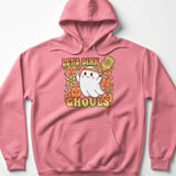 Pickleball Gildan Fleece Hoodie, Let's Dink Ghouls, Retro Halloween Ghost Court Pullover Sweatshirt thumbnail 11
