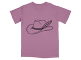Rustic Cowboy Hat Line Art T-Shirt thumbnail 4