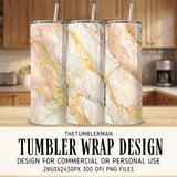 20 oz Marble Skinny Tumbler Wrap Sublimation, Digital Art Design, Straight and Tapered Wrap, png, Instant Download, Marble Tumbler Design thumbnail 1