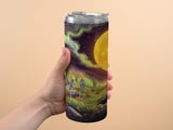 Personalized Halloween Tumbler, Spooky Skeleton Tumbler, Graveyard Tumbler, Name Tumbler, Halloween Gift, Fall Tumbler, Halloween Design thumbnail 2