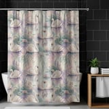 Watercolor Swan & Lavender Shower Curtain thumbnail 10