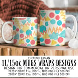 Digital Geometric Pattern Bundle, Abstract Shapes Digital, Circle, Triangle, Zigzag, Colorful, Commercial Use, Planner Graphics, Digital thumbnail 4