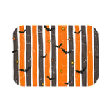 Halloween Bat Shower Curtain and Bath Mat, Spooky Striped Bathroom Decor, Grunge Orange and Black Autumn Bat Decor, Gothic Home Gift thumbnail 15
