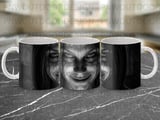 Horror Mug Wrap Digital Design, Scary Creepy Face Sublimation PNG, Halloween Spooky Goth Coffee Cup Gift, Dark Aesthetic Digital Download thumbnail 9