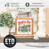 Book The Trip PNG Digital File for Sublimation, Retro Road Trip Design, Wanderlust PNG for Tumblers, Adventure Tee Digital Download thumbnail 5