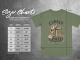 Chosen & Loved Western Christian T-Shirt | Boho Cowgirl Faith Tee, Rustic Cross Scripture 1 Peter 2:9 Top thumbnail 3