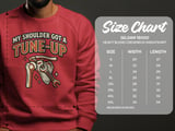 Shoulder Surgery Recovery T-Shirt: Humorous Post-Op Tune-Up Graphic, Orthopedic Rehabilitation Tee thumbnail 3