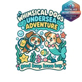 Whimsical Dogs Undersea Adventure Mug Design thumbnail 2