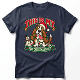 Ugly Christmas Basset Hound Tee thumbnail 3