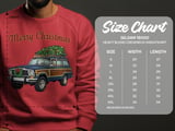 Merry Christmas Wagoneer Xmas Tree Sweatshirt, Vintage Car Print, Holiday Vehicle Art, Gift for Car Lovers, Christmas Decor thumbnail 3