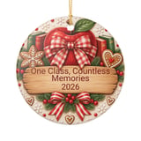 Teacher Christmas Ornament 2026, One Class Countless Memories School Keepsake, Apple Book Gingerbread Tree Decor, Holiday Gift for Educator thumbnail 4