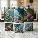 40oz Tumbler Sublimation Wrap Seamless Underwater Coral Reef Fish Design Distressed Marine Digital Download for Tapered Tumblers thumbnail 10