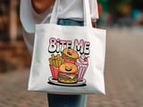 Bite Me Burger Fries Milkshake Digital Download, Cute Fast Food Art, Funny Kawaii Foodie Graphic, Kitchen Wall Decor PNG, Digital Product. thumbnail 3