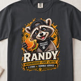 Randy Food Critic Raccoon Tee thumbnail 15