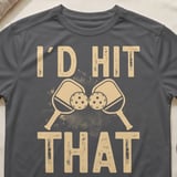 Pickleball Sport-Tek Performance Tee, I'd Hit That, Athletic Humor Open Play Pickleball Court Apparel thumbnail 8