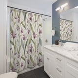 Elegant Orchid Botanical Shower Curtain thumbnail 3